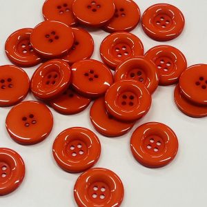 Plastikinė oranžinė saga putliais kraštais, 18mm, 1vnt 03208