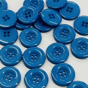 Plastikinė žydra saga putliais kraštais, 25mm, 1vnt 02984