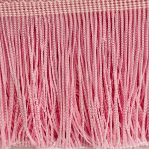 Šviesiai rožinė (baby pink) kutų juosta, 10cm, 1m 01984