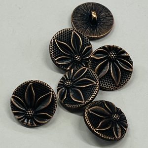 Bronzinė saga „Vintažinė gėlė”, 17mm, 1vnt 03038