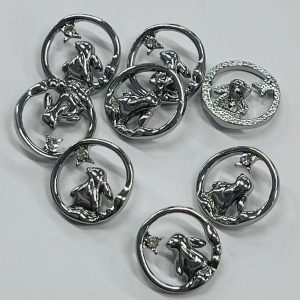 Sidabrinė saga „Triušiukas stebintis žvaigždes”, 21mm, 1vnt  0604