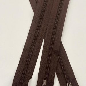Tamsiai rudas atsegamas spiralinis užtrauktukas, 25cm, Nr.5, 1vnt 25/304