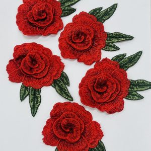 Prisiuvama sluoksniuota gėlė, 11*7cm, 1vnt 02205