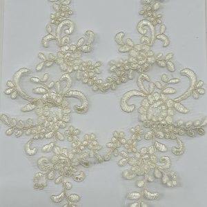 Kreminiai nėriniai, 25*13cm, 1vnt 01121, 02519