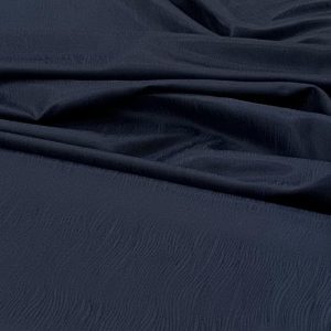 Tamsiai mėlynas pusiau viskozinis pamušalas bangelėmis, 1m 2649