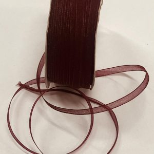 Bordo spalvos organzos juostelė, 3mm, 1m O03/3067