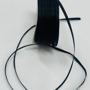 Juoda atlasinė juostelė, 3mm, 1m S03/3204