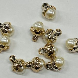 Auksinė sagutė „Perliukas – giliukas”, 10mm, 1vnt 03099