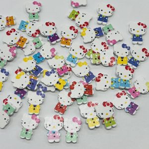 Medinė sagutė „Hello Kitty”, 23*17mm, 1vnt 00163