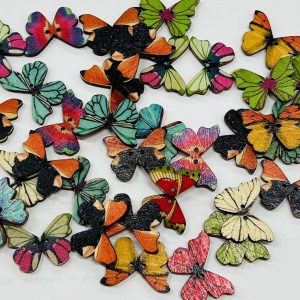 Medinė sagutė „Drugelis”, 3cm, 1vnt 00108