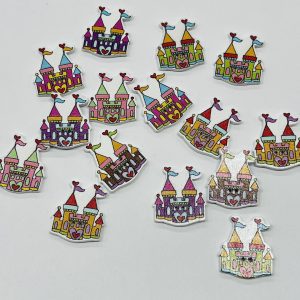 Medinė sagutė „Pilis”, 26mm*30mm, 1vnt 00591