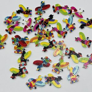 Medinė sagutė „Pelėda”, 3cm*2,5cm, 1vnt 01002