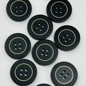 Juoda saga, versace rašto, auksine juostele, 15mm, 1vnt 03492