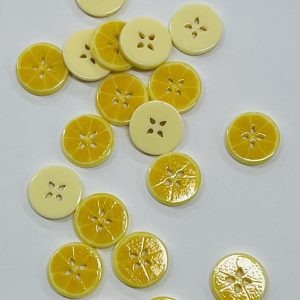 Plastikinė sagutė „Citrina”, 15mm, 1vnt 03186