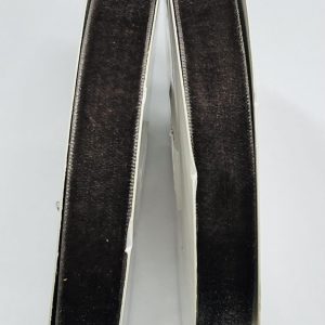 Tamsiai ruda veliūrinė juostelė, 16mm, 1m A16/304