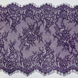 Violetinė nėrinių juosta, 20cm, klasikinio rašto, 1m 03253