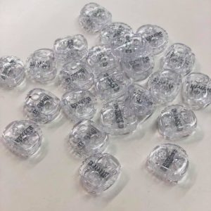 Skaidrūs virvelių laikikliai, pailgi, plastikiniai, 2 angų spynelės, 1vnt 5892/430
