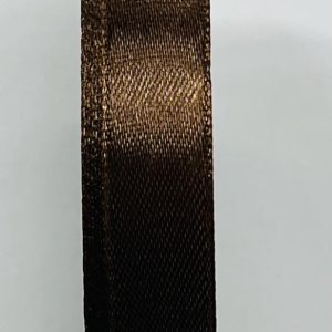 Tamsiai ruda atlasinė juostelė, 12mm, 1m S12/3203