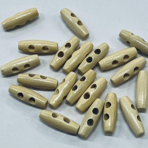 Gelsva, medinė, pailga saga paltui, 3cm, 1vnt 03314