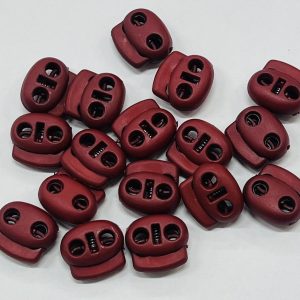 Bordo spalvos virvelių laikikliai, pailgi, plastikiniai, 2 angų spynelės, 1vnt ST044/178