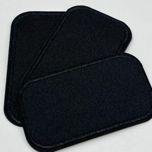 Juoda, pailga aplikacija – lopas, ovaliais kraštais, 11cm*6,4cm, 1vnt 00694