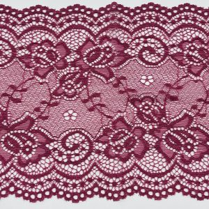 Tamsesnė alyvinė, elastinė nėrinių juosta, 15cm, 1m 03366
