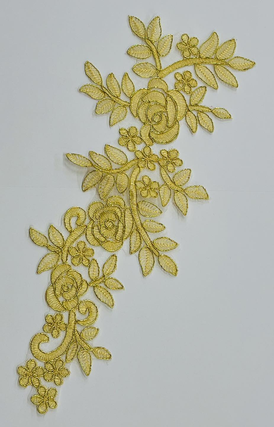 Auksiniai nėriniai, gėlėti, 35*15cm, 1vnt 02312