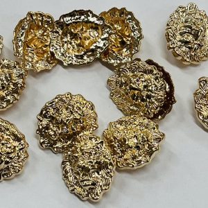 Auksinė saga „Liūto galva”, 22*25mm, 1vnt 02223