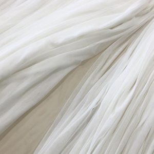 Pieno baltumo tinklelis su elastanu, 1m 0567