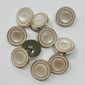Saga, didelis perlas, auksiniu apvadėliu, 21mm, 1vnt 01833