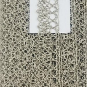 Natūralios spalvos lininė nėrinių juosta, 19mm, 1m 75239/21396