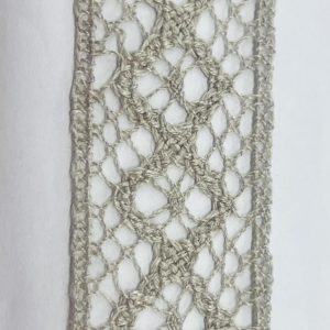 Natūralios lino spalvos nerta lininė juostelė, 32mm, 1m 75250/21396