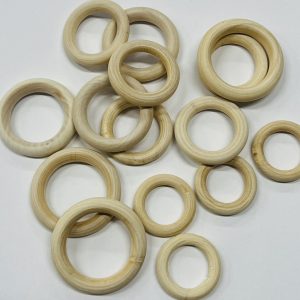 Natūralaus medžio žiedai (15-30mm), nedažyti 1vnt 03500