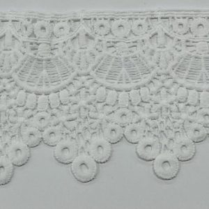 Pieno baltumo nėrinių juosta, 9,5cm, 1m 03502
