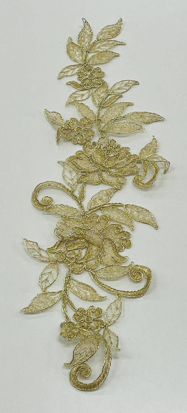 Auksiniai nėriniai, 37*14cm, 1vnt 03523