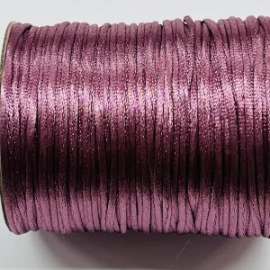 Pelenų alyvinė satininė virvelė, 2mm, 1m 2010/173410