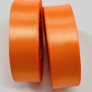 Ryškiai oranžinė atlasinė juosta, 18mm, 1m S18/3075