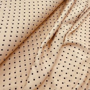 Šviesiai persikinė viskozė juodais burbuliukais, 1m 0232