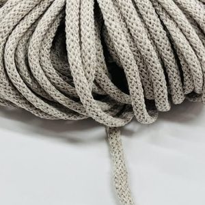 Smėlio spalvos medvilninė virvelė, 5mm, 1m 5502/292