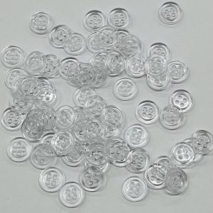 Maža skaidri sagutė, 4 skylučių, 12mm, 1vnt 1918K431