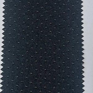 Juodas, neslystantis audinys, padengtas PVC taškeliais „ANTURA 19”, 1m 0030