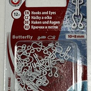 Balti kabliukai, 10*8mm, 1pora 3004/6/101