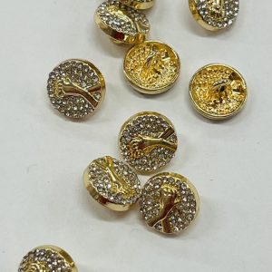 Auksinė saga dekoruota akutėm „Draugystė”, 11mm, 1vnt 03567