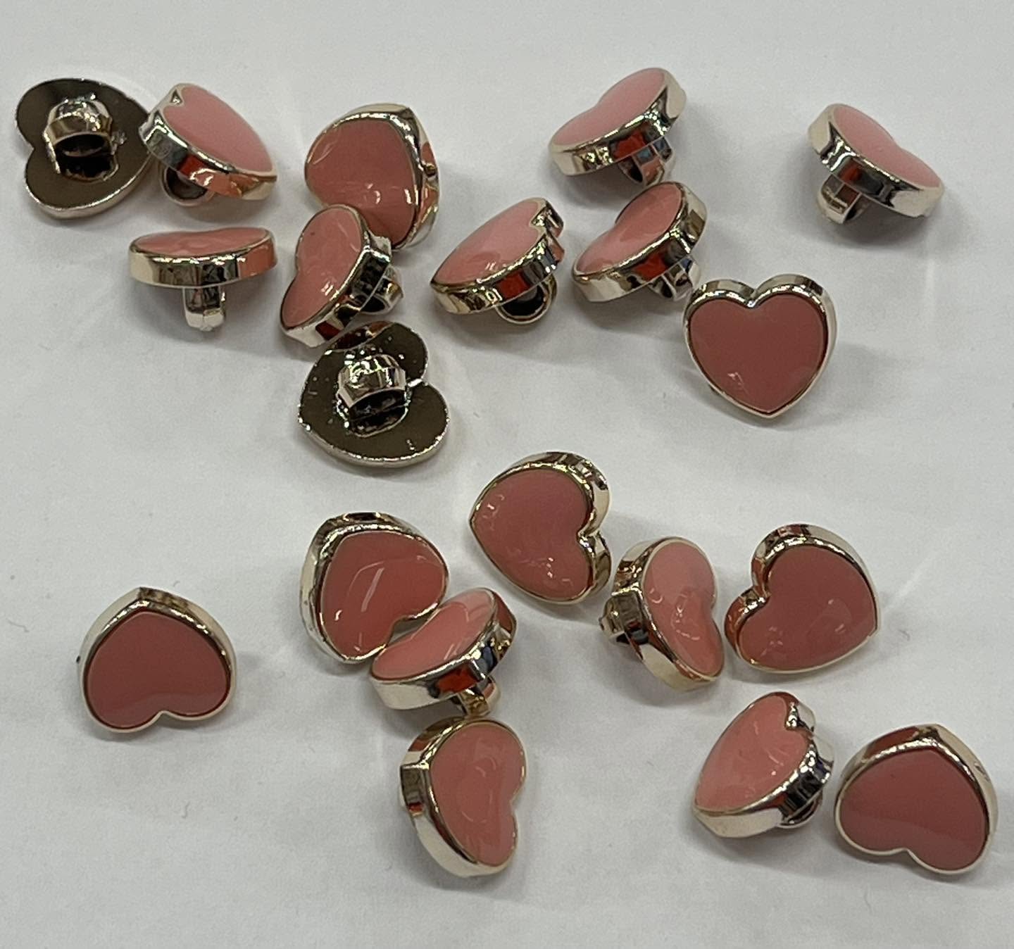 Auksinė sagutė „Koralinė širdelė”, 13mm, 1vnt 03586